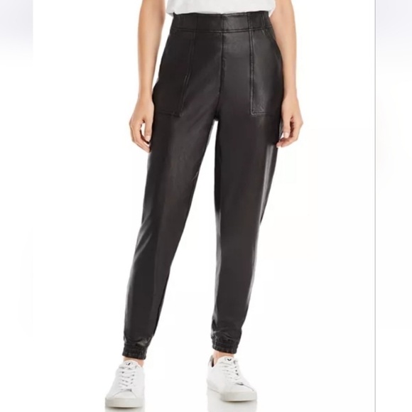 SPANX Pants - NWOT Spanx Faux Leather Jogger Pants - S